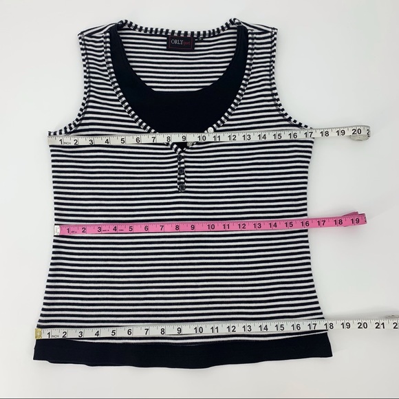 Orly Sport Black and White Layered Look Tank Top S - Picture 14 of 16